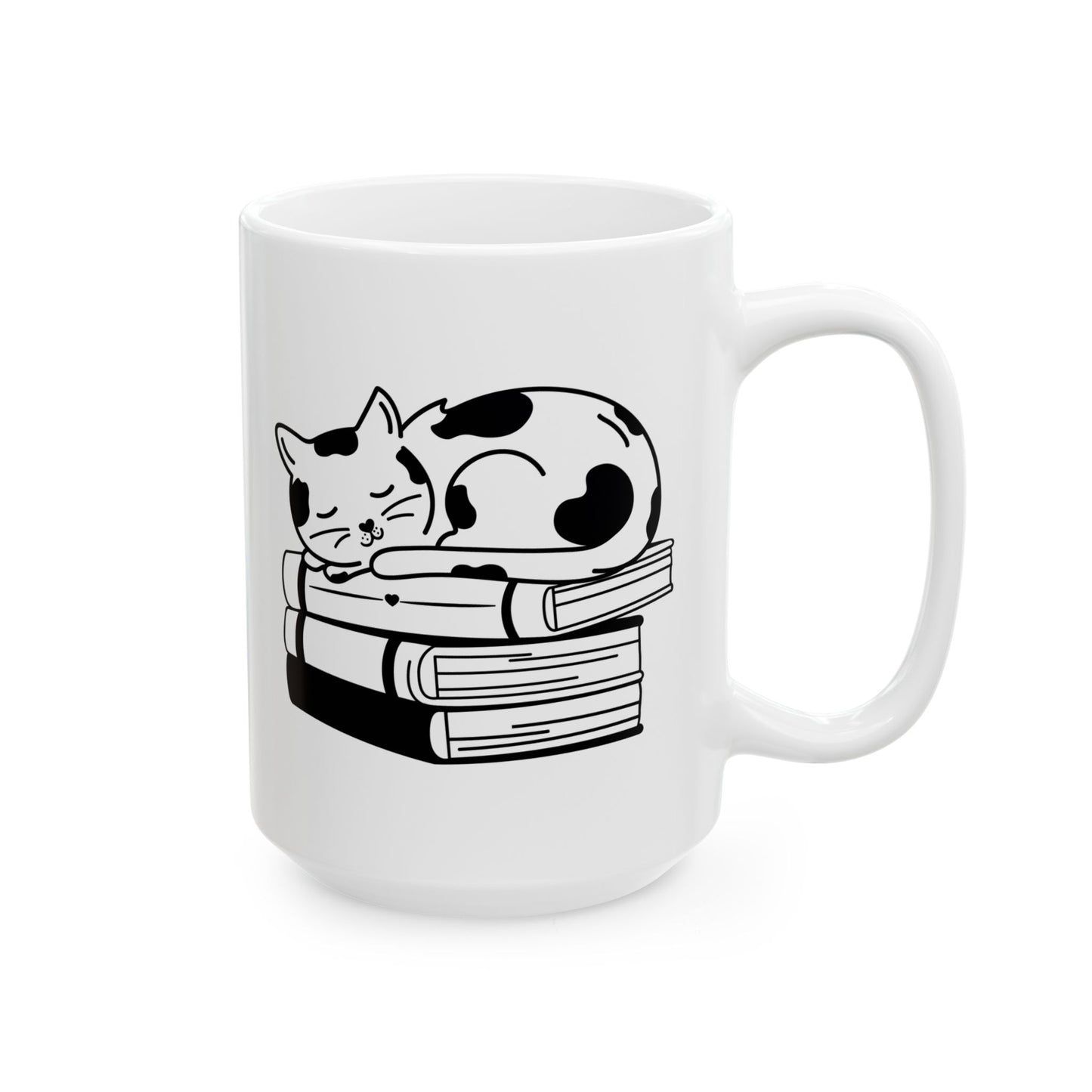 CAT AND BOOKS Coffee Mug