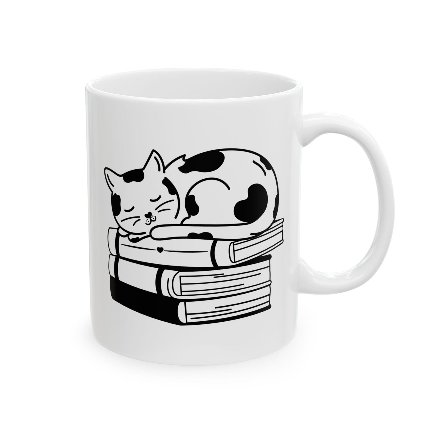 CAT AND BOOKS Coffee Mug