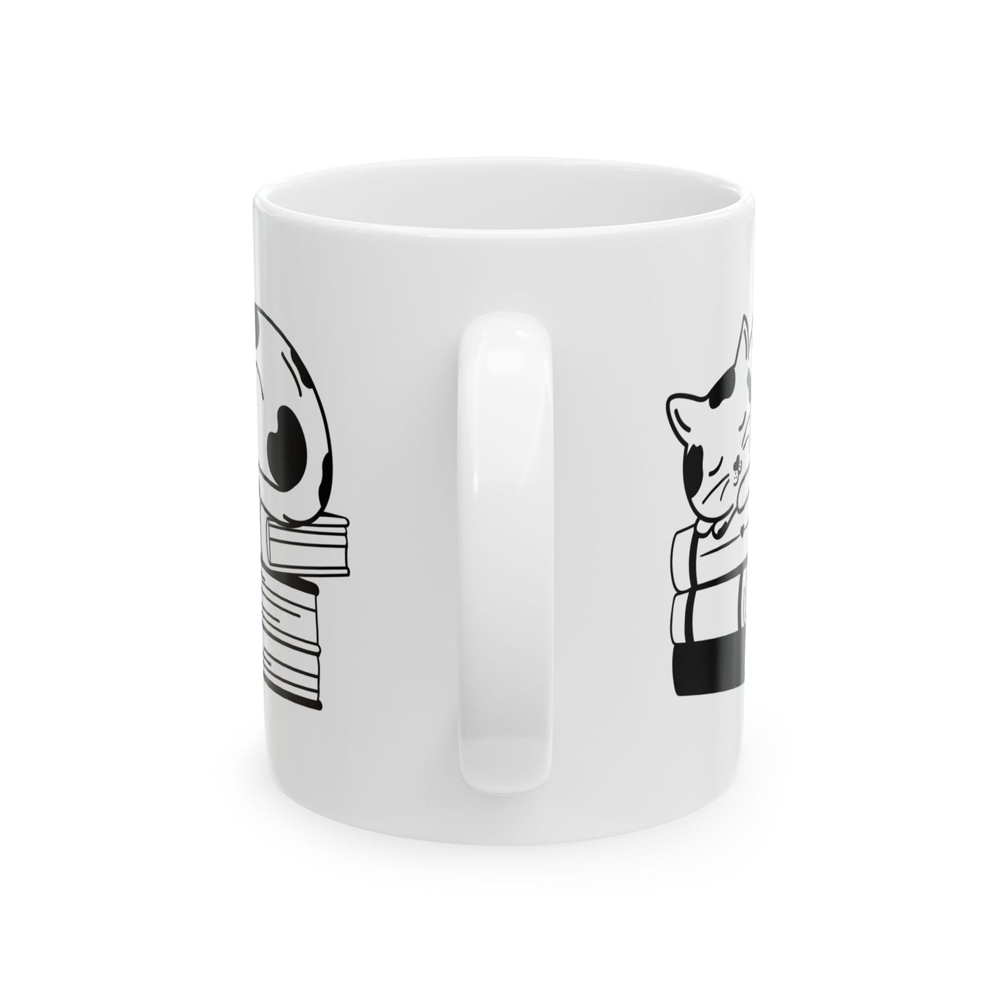 CAT AND BOOKS Coffee Mug