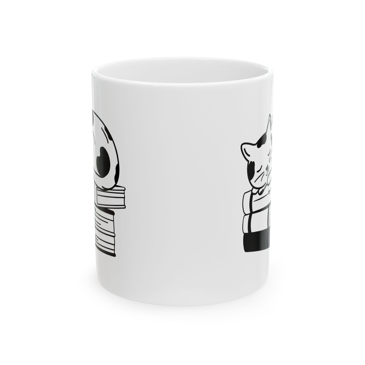 CAT AND BOOKS Coffee Mug