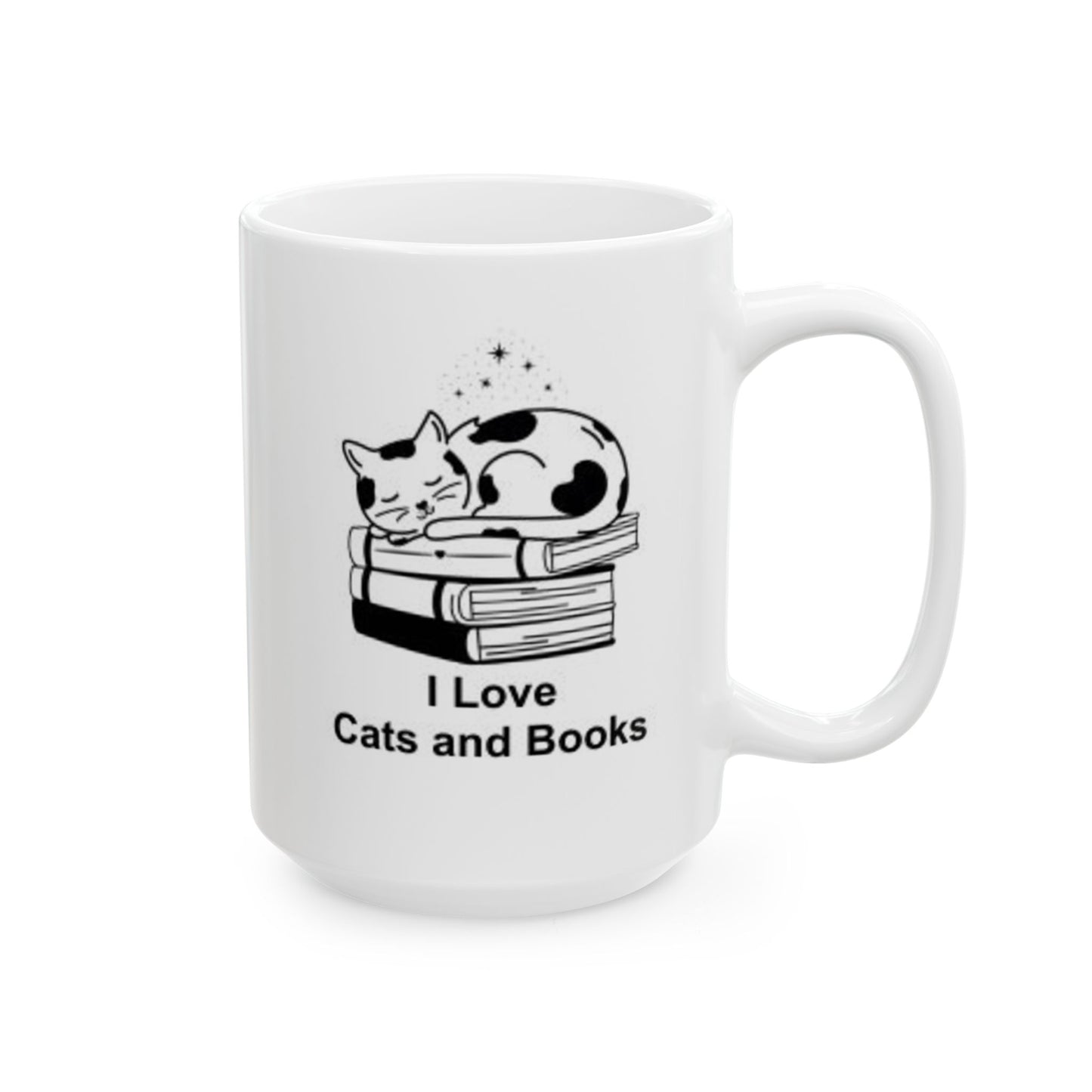 I LOVE CATS AND BOOKS Coffee Mug