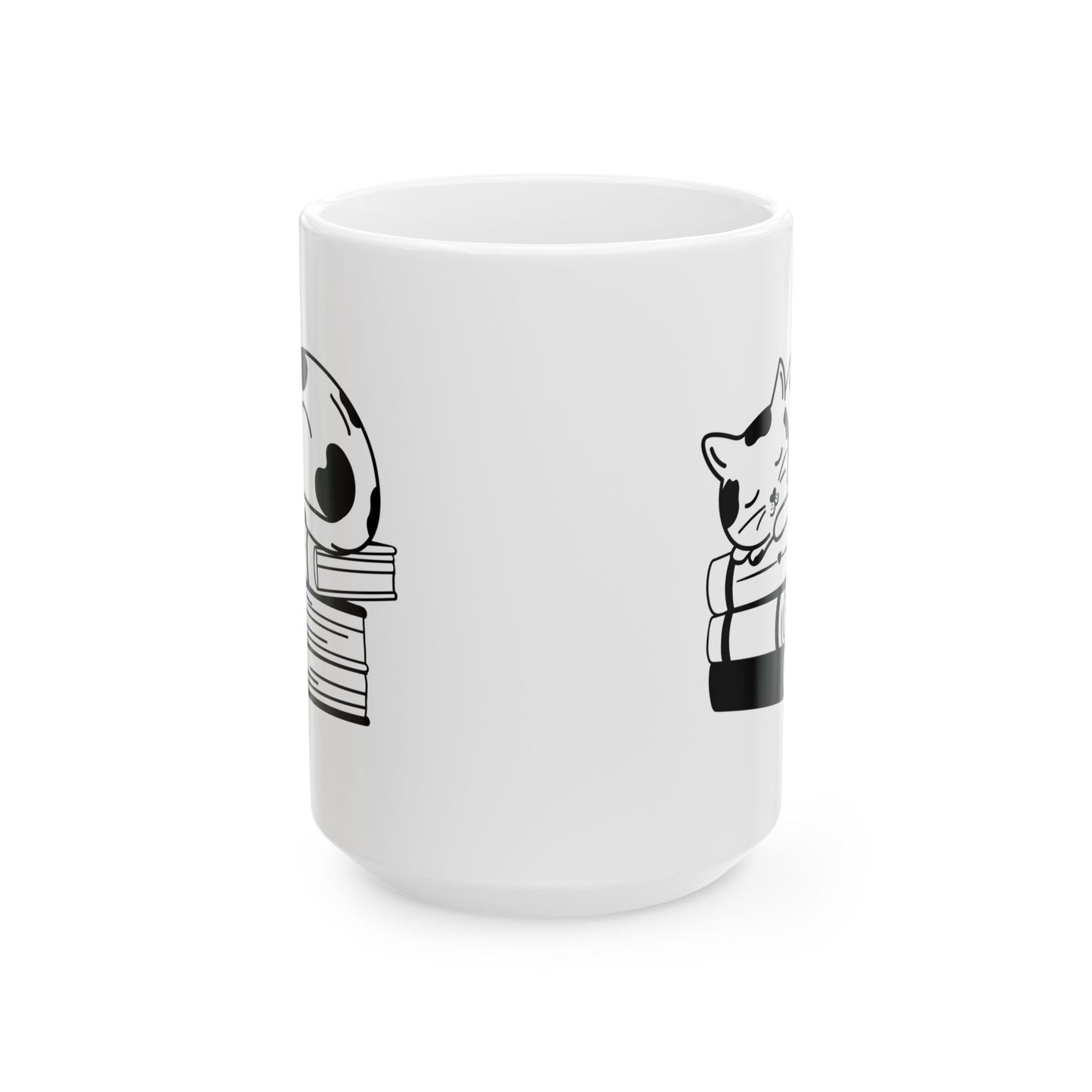 CAT AND BOOKS Coffee Mug